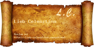 Lieb Celesztina névjegykártya
